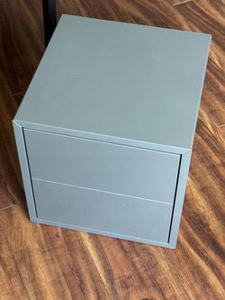 2-Drawer Cabinet Cube Grey