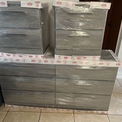 Dresser And 2 Nightstands - Cómoda Y 2 Mesitas De Noche 