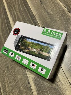Single Din Car Stereo Wireless Apple CarPlay 6.9 touchscreen Bluetooth Radio SWC