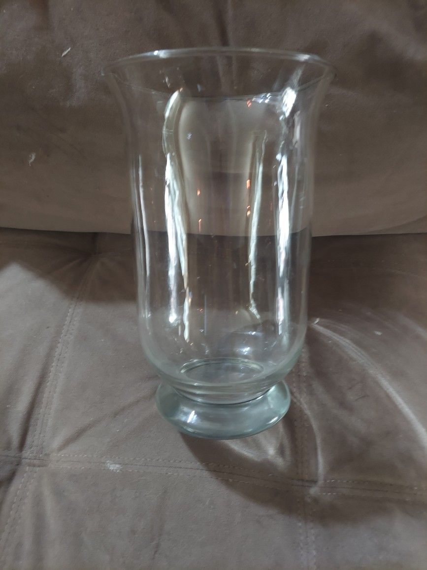 Large Glass Hurricane Vase