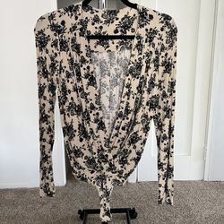 Free People Floral Bodysuit Size XS