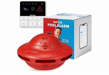 Smart Pool Alarm with App Connectivity | Real-Time Phone Alerts & Adjustable Sensitivity | LED Status Monitoring | for Inground & Above Ground Pools |