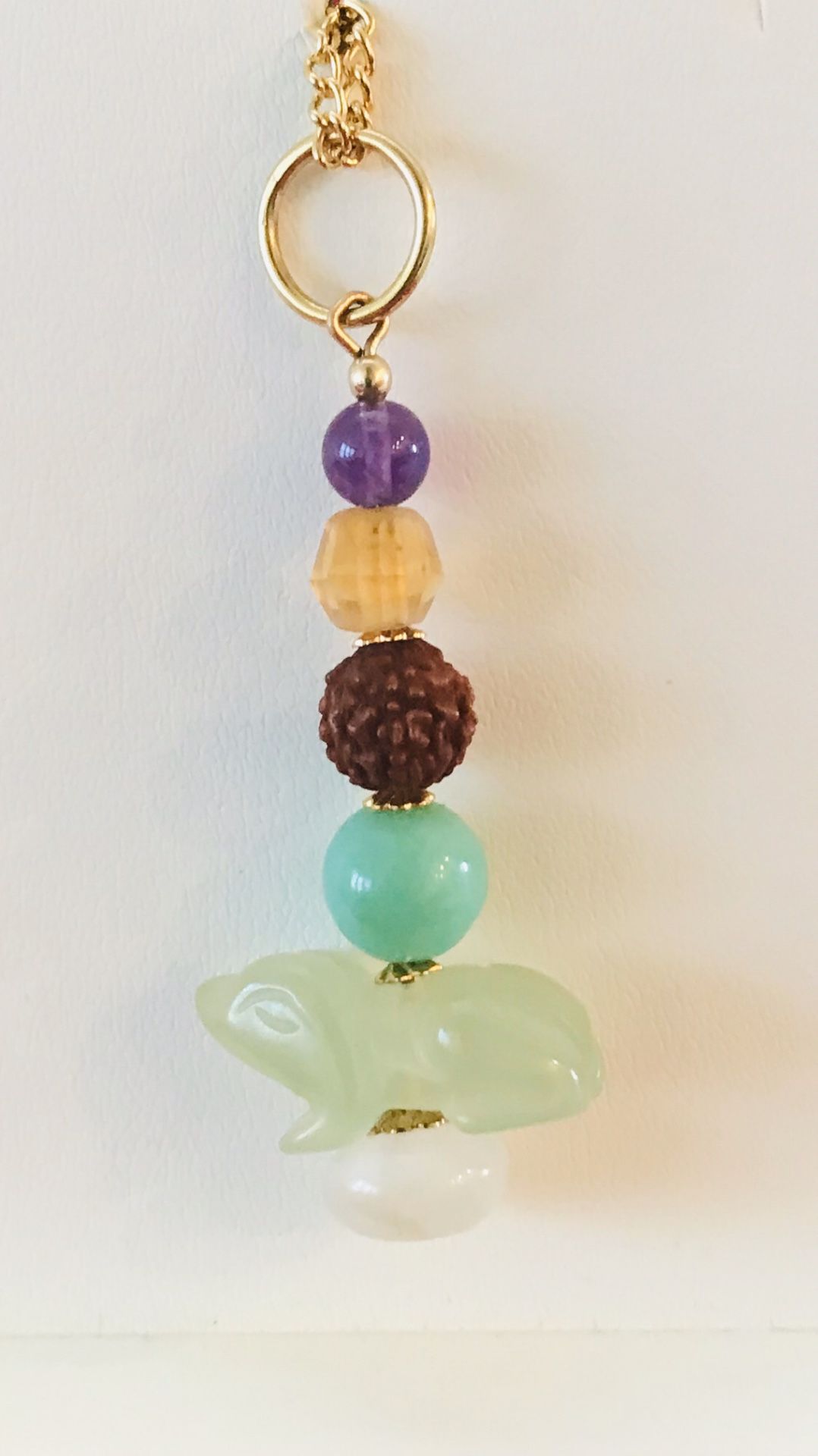 Multistone Pendant with Frog