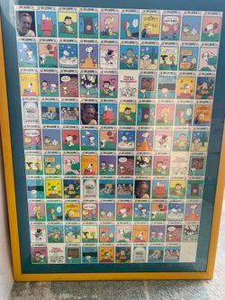 Framed Peanuts Comic Strips