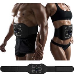 Abdominal Toning Belt Workout Portable Ab Stimulator Fitness Workout for Abdomen Black