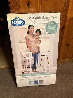  Regalo Safety Gate with Walk Through Door - Extra Wide.. 29"-38" wide 30" high