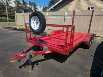 Flat trailer, small car or atv or snowmobile s