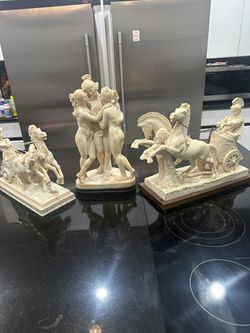 3 Pieces Roman Marble Statues 