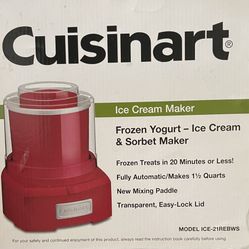 Cuisinart Frozen Yogurt, Ice Cream, and Sorbet Maker