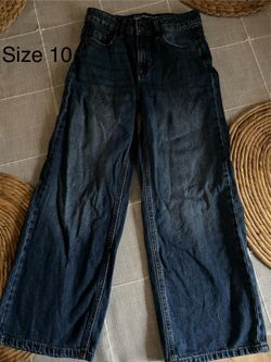 Girls wide leg jeans 10