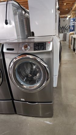 Blow Out Sale Store Full Of Nice Lightly Used Refurbished Certified Washer Dryer Fridge Stove Oven Stackable Samsung GE Whirlpool LG Kenmore