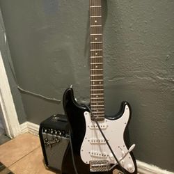 Black Squier Guitar