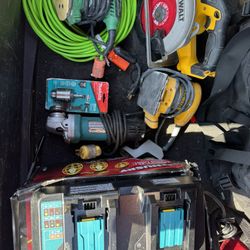 Mix Of Power Tools And Accessories 