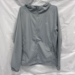 Lightweight Arc’teryx Hooded Windbreaker Jacket Gray Size M, New with Defect