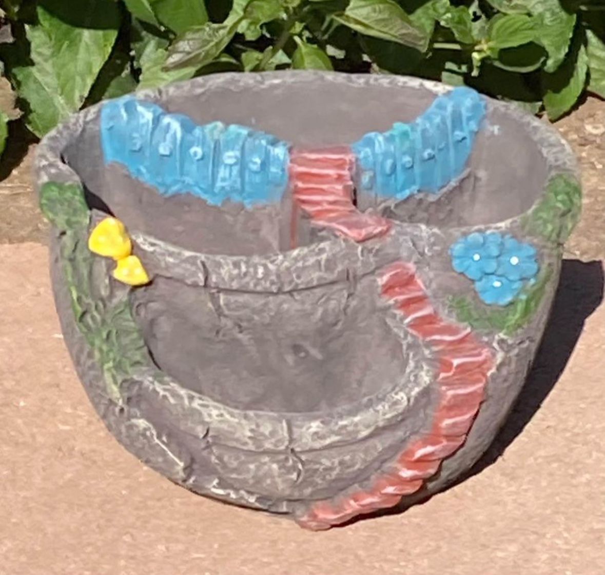 Fairy Garden Succulent Planter Small Plant Pot Grey 