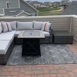 New Brand 💥 Ashley Furniture 4 Piece Outdoor Sectional Couch / Garden 🌹 In Stock ✅