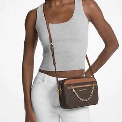 Michael Kors Chain Crossbody Bag  Brown New 