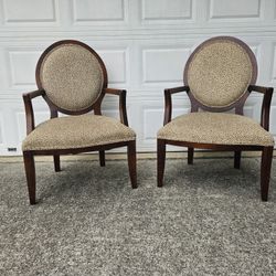 Animal Print 2 Accent or Dining Chairs 
