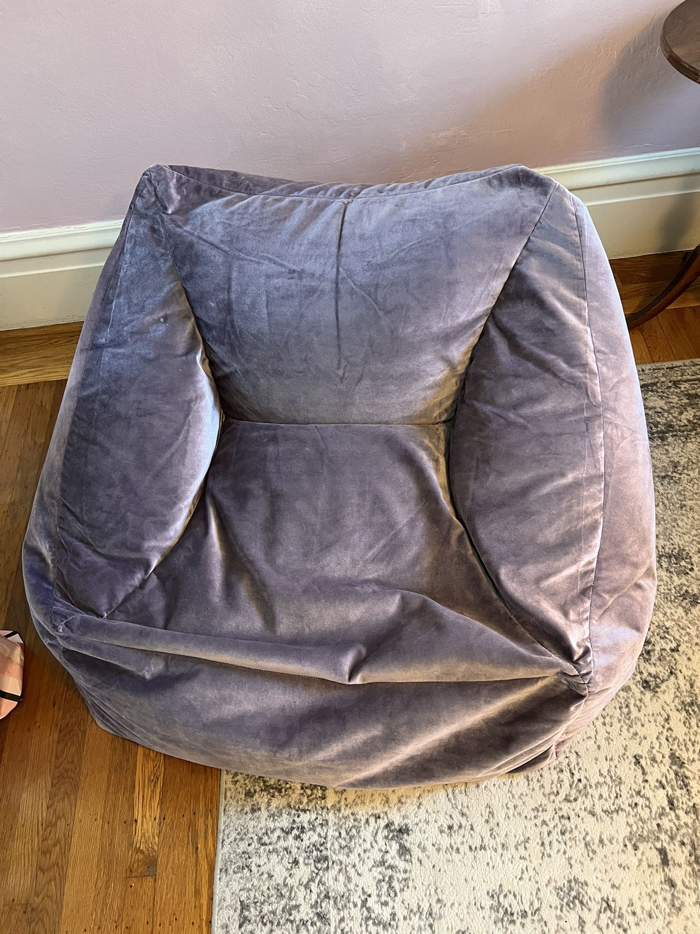 Large Velvet Bean Bag Chair