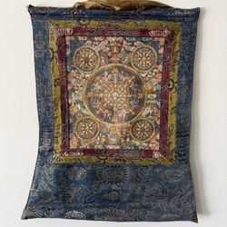 Traditional Tibetan Thangka Painting – Mandala Design 