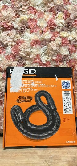 RIDGID 2-1/2 in. x 7 ft. LA2520 DUAL-FLEX Locking Vacuum Hose Kit Accessory Shop Vacuum Attachment for RIDGID Wet Dry Vacs