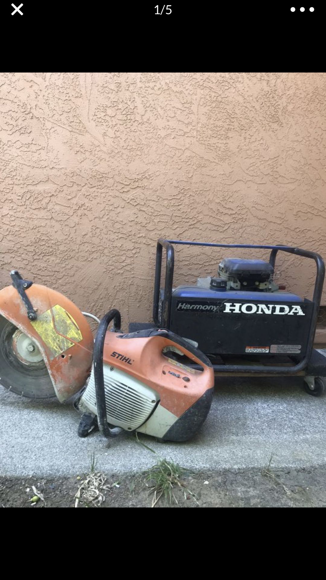 STIHL cutsaw HONDA generator for sale