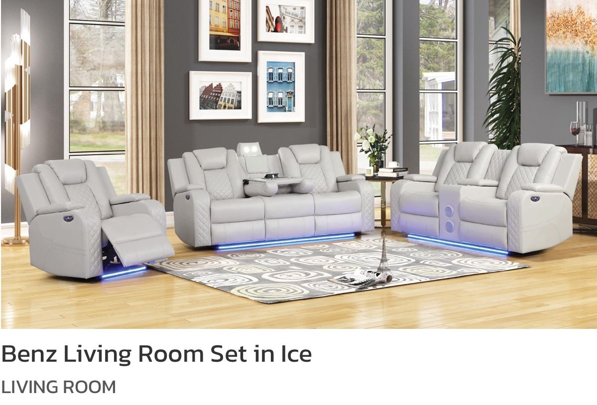 Sofa-Loveseat & Recliner Set (Take It Home In Payments/ llévatelo a casa en pagos)