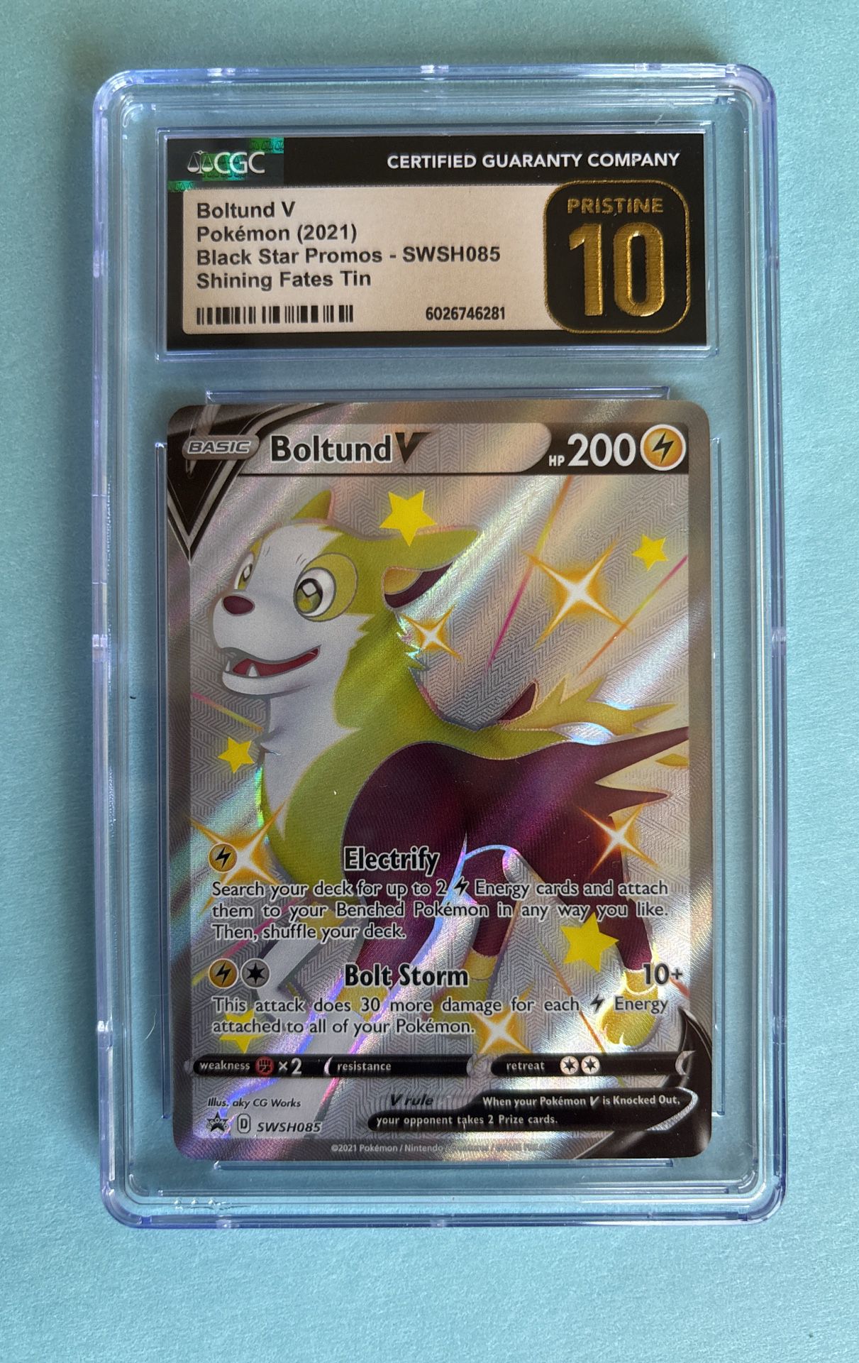 Boltund V SWSH085 Promo/CGC Pristine 10 Pokemon