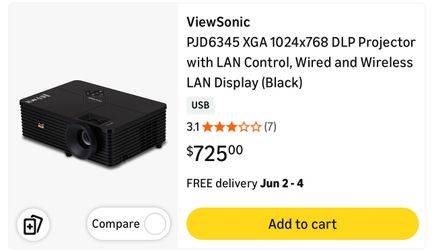 ViewSonic wireless or wired projector