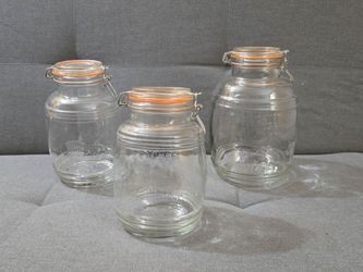 Vintage Farmhouse Cracker Barrel Jars