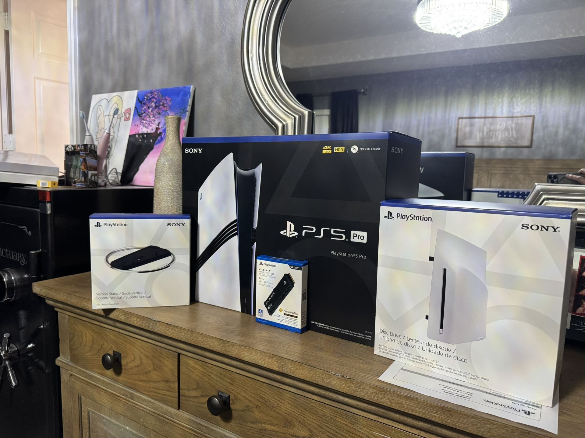 PS5 Pro Bundle Brand New Unopened And Sealed Complete 8TB SSD WD Disc Drive And Stand!!