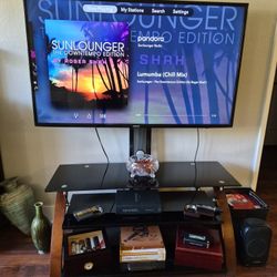 Smart Flat TV and Stand 