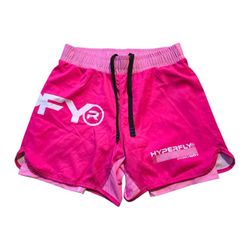 Hyperfly BJJ Cyberfly Core Pink Shorts w Liner SZ 28