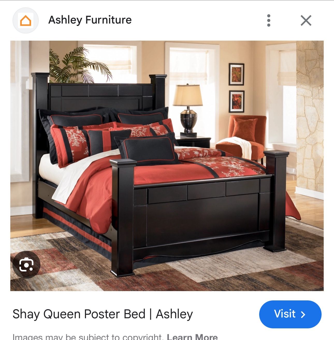 Ashley Shay Queen Poster Bed