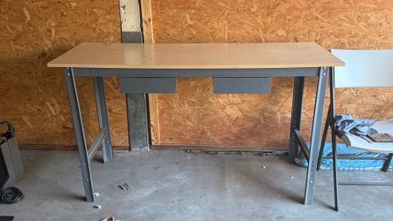 $30 If bought TODAY- Great Condition - industrial metal workbench