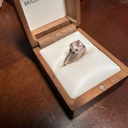 Rose Gold Peach Morganite Engagement Ring