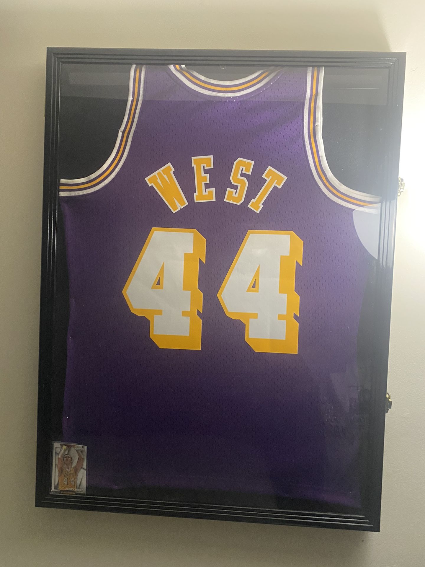 Jerry West Throwback Jersey CLASSIC DISPLAY CASE