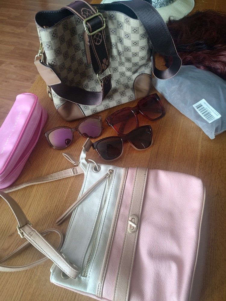 Purse/ hat/ sunglasses/ hair extensions bundle!