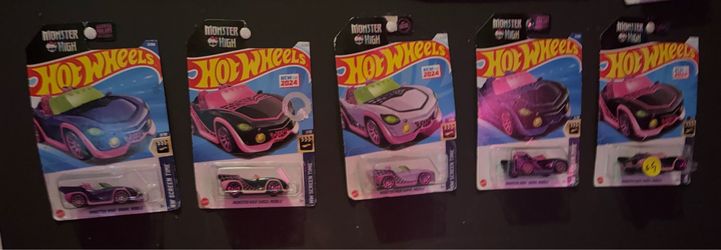 all the monster high hot wheels