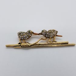 Two Bird Pin Brooch