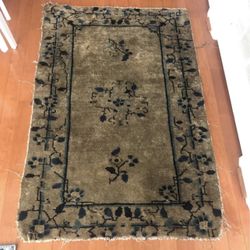 Art deco Antique Rug 3x5