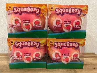 Squeeezy Peach Squishy Toy New in Box