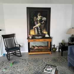 Large Wood Framed Painting Signed