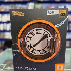 Back To The Future III - Marty & Doc At The Clock 1/10 Scale Figure New