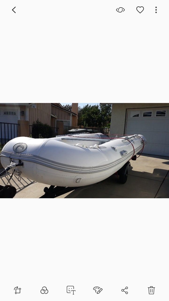 14 ' inflatable boat with warranty