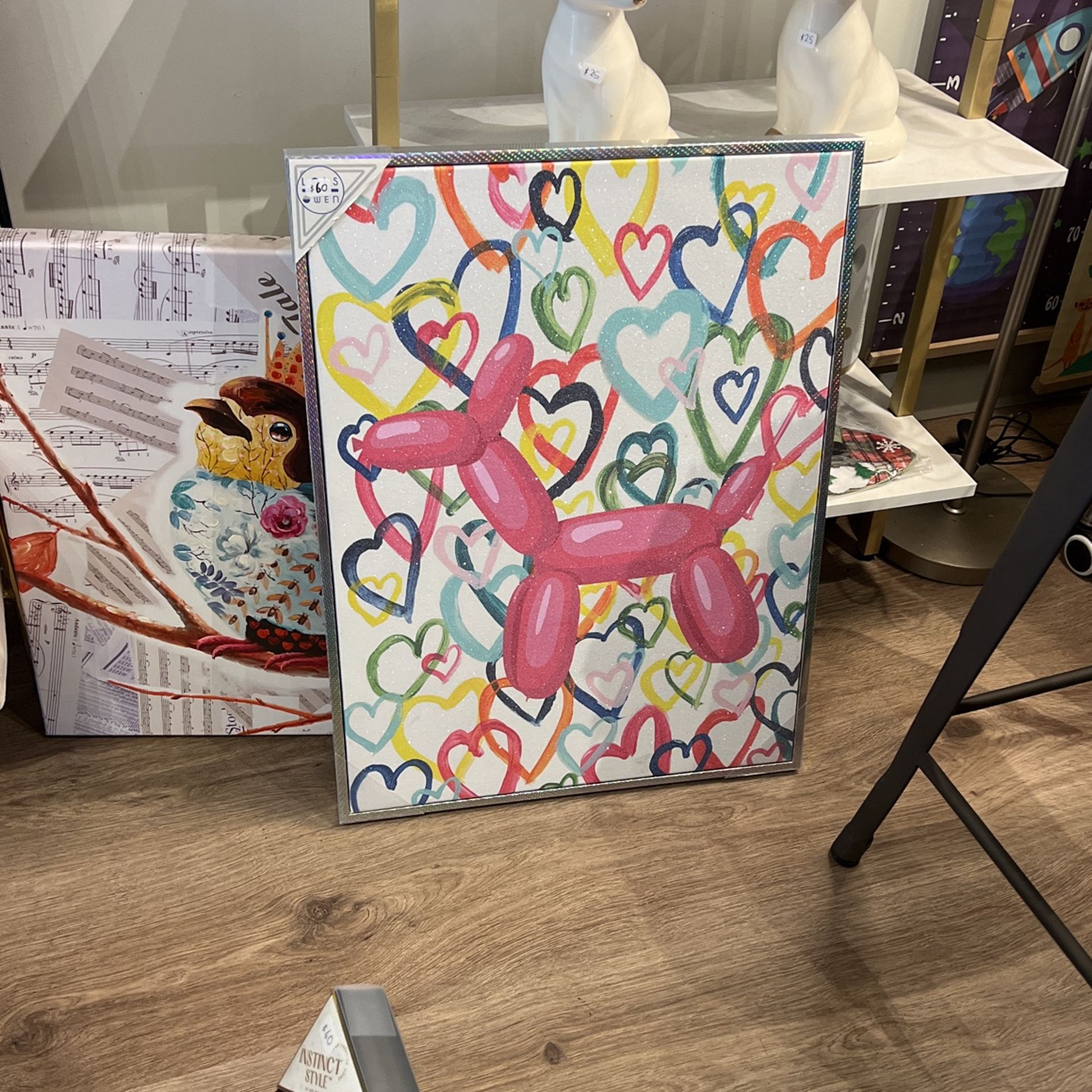 Balloon Dog Sparkling Art Print