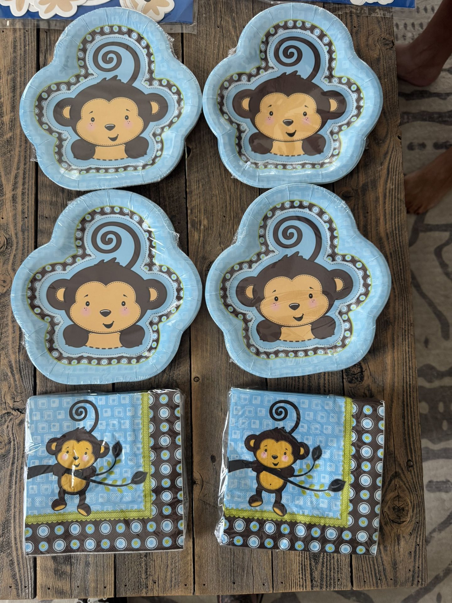 Monkey Theme Kids Party Plates And Napkins
