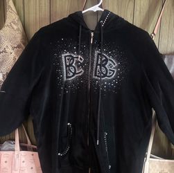 Bcbg velour zip up