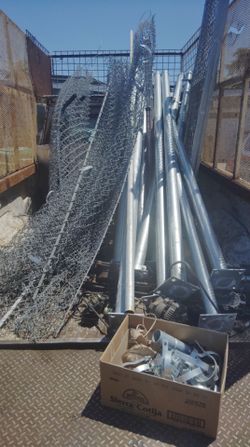 2 Fence , 8 Heavy fence post , parts  ect.