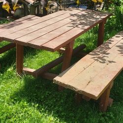Picnic Table With 2 Benches 